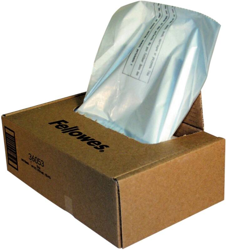 Sacs pour destructeurs de documents Fellowes 34 L pour Déchiqueteuse Fellowes 99Ms, 90S, 99Ci, 130C, HS-440, 130C, 200C 100 Unités