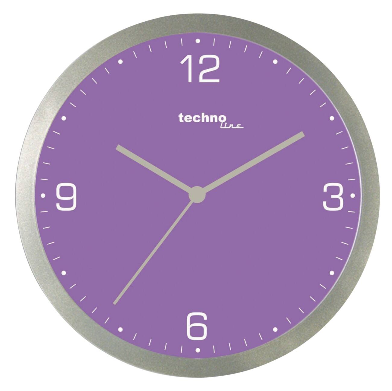 Horloge murale TechnoLine WT9000 30 x 3,3 cm Violet, gris