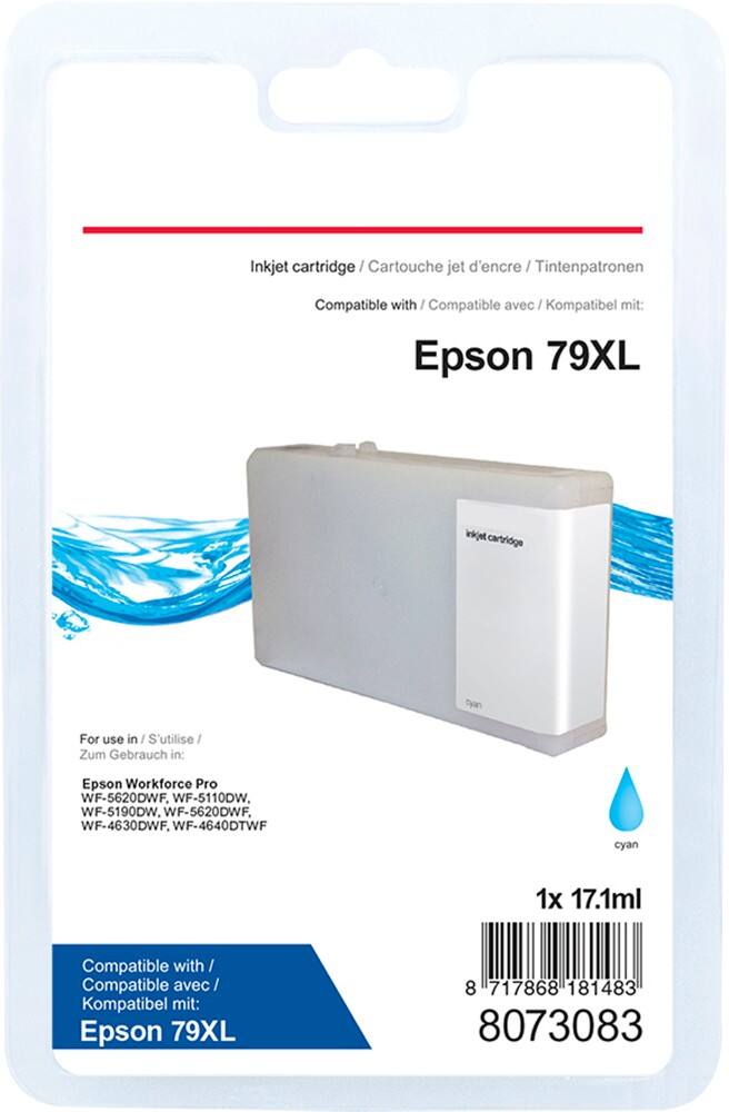 Cartouche jet d'encre Office Depot Compatible Epson 79XL Cyan