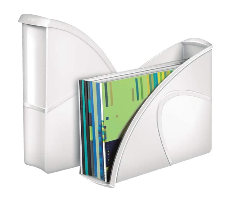 Porte-revues CEP Gloss Polystyrène Blanc 27 (l) x 8,5 (p) x 31 (h) cm