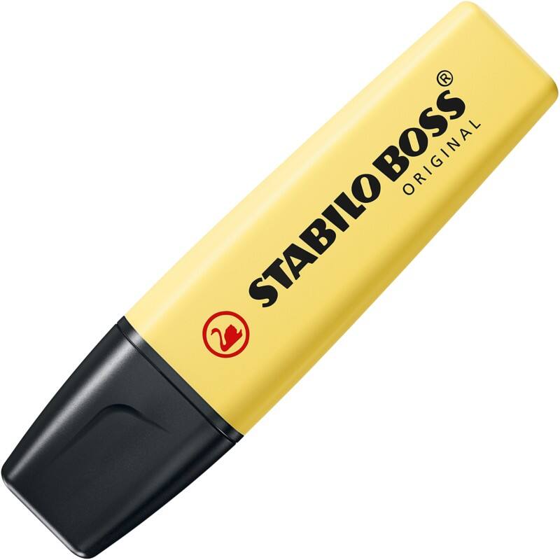 Surligneur STABILO BOSS ORIGINAL Jaune Biseauté 2 - 5 mm Rechargeable