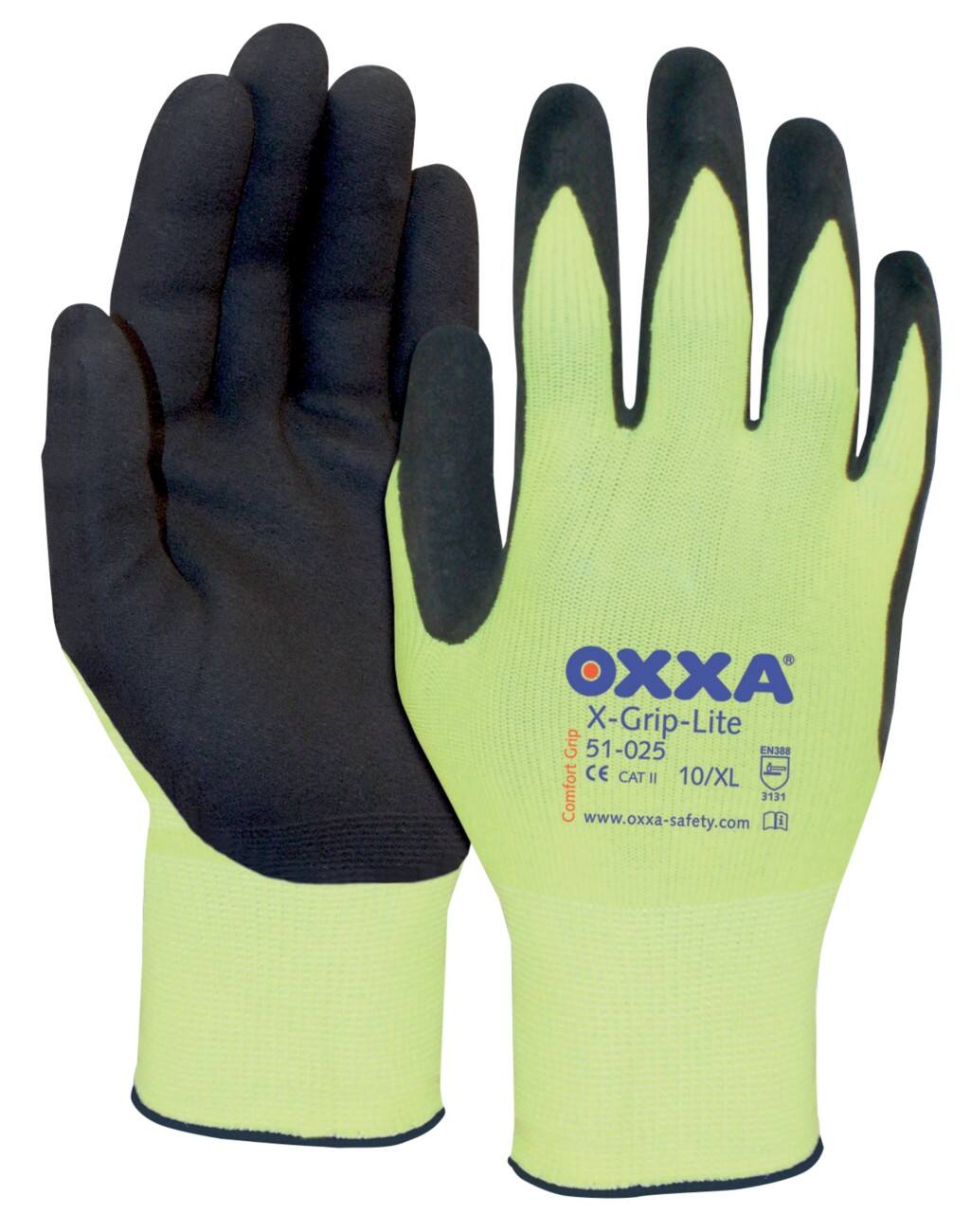 Gants Oxxa X Grip Lite Nylon, latex Taille XXL Jaune 2 Unités