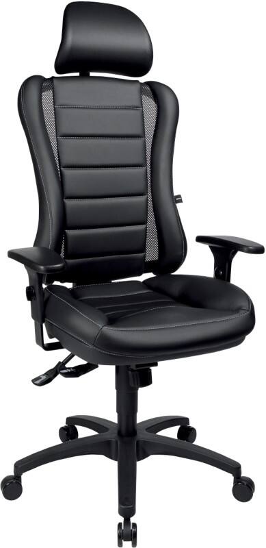 Fauteuil de bureau Head Point RS TOPSTAR Mécanisme synchrone Similicuir Accoudoirs réglables en hauteur Siège réglable en hauteur Noir 110 kg