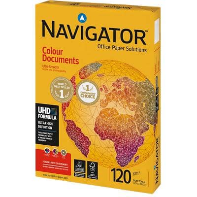 Papier Navigator Colour Documents A3 120 g/m² Lisse Blanc 500 Feuilles