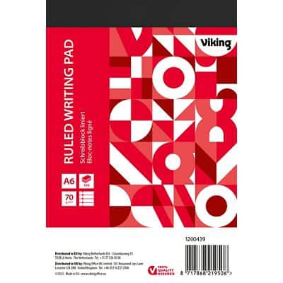 Bloc-notes Office Depot Blanc A6 Ligné 100 feuilles Paquet de 5 | Viking  Direct Luxembourg