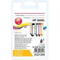 Cartouche jet d'encre Office Depot Compatible HP 364XL Noir, cyan, magenta, jaune N9J74AE 4 Unités