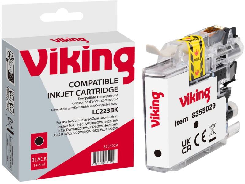 Cartouche jet d'encre Viking LC223BK Compatible Brother Noir