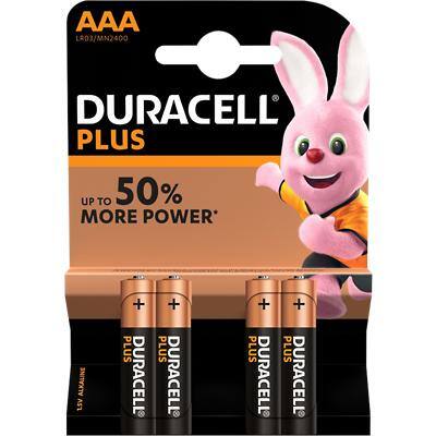 Piles Duracell Plus Power AAA MN2400 LR03 1,5V Alcaline 4 Unités
