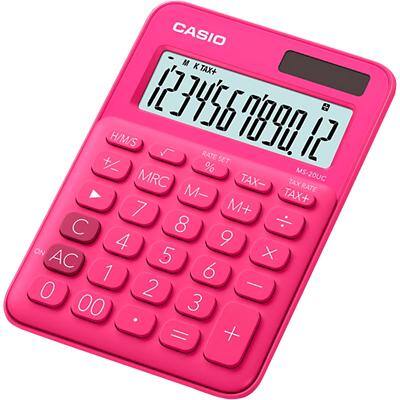 Calculatrice de bureau Casio MS-20UC-RD 12 chiffres Rose