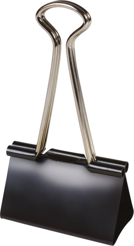 Pinces double clip 50 mm Noir 12 unités