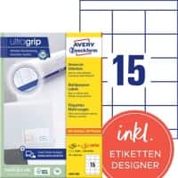 Étiquettes universelles AVERY Zweckform 3669-200 A4 Blanc 70 x 50,8 mm 220 Feuilles de 15 Étiquettes
