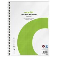Cahier à spirale Office Depot Blanc A4+ Couverture en papier Quadrillé Recyclé micro perforé 100 feuilles