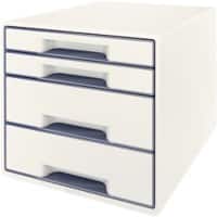Module à tiroirs Leitz WOW Cube Dual 4 tiroirs A4 Blanc, gris 28,7 x 27 x 36,3 cm