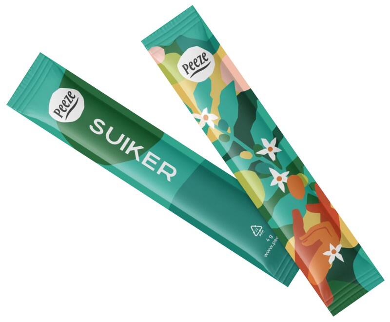 Dosettes de sucre Blanc PEEZE 500 Unités de 4 g