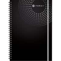 Cahier à spirale Office Depot Noir A5 Couverture poly Ligné 80 Feuilles