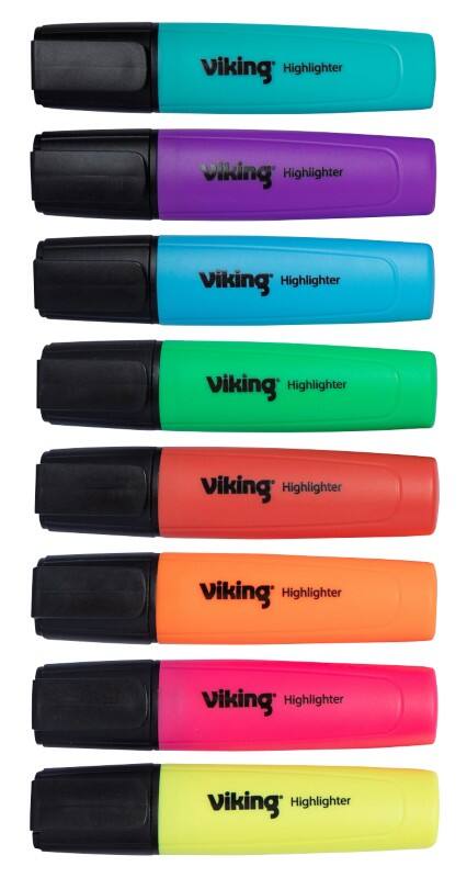 Surligneur Viking HC1-5 Assortiment Large Biseauté 1 - 5 mm 8 Unités