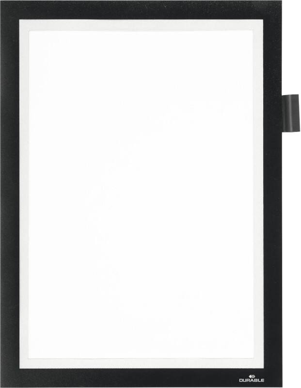 Cadre d'affichage DURABLE DURAFRAME A4 Adhésif Noir Adhésif PVC 4993-01 23,5 (L) x 0,5 (P) x 37 (H) cm