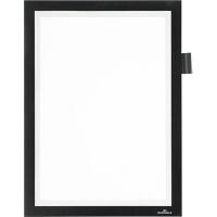 Cadre d'affichage DURABLE DURAFRAME A4 Adhésif Noir Adhésif PVC 4993-01 23,5 (L) x 0,5 (P) x 37 (H) cm